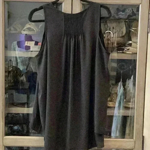 Philosophy Cold Shoulder Black Blouse - Picture 6 of 7